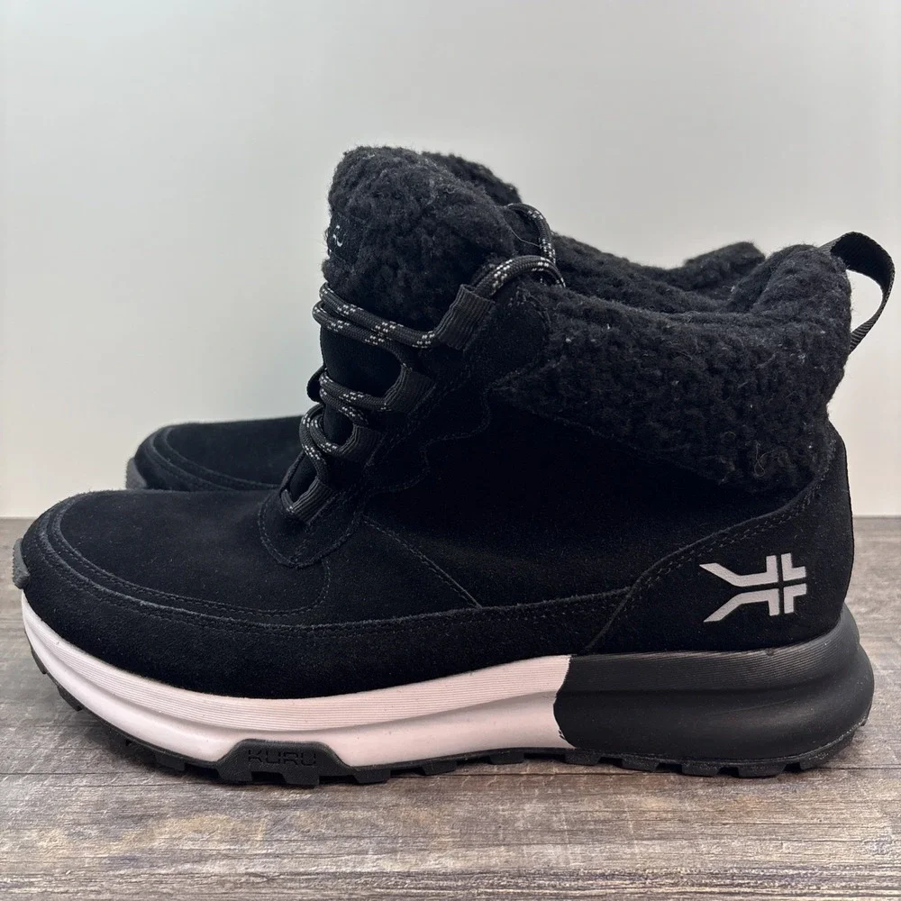 KURU Atom Lumi Women's 10 Boots Black White Outdoor Waterproof Winter Shoes